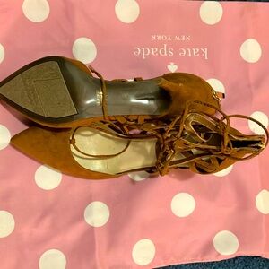Marc Fisher scrappy brown suede heels